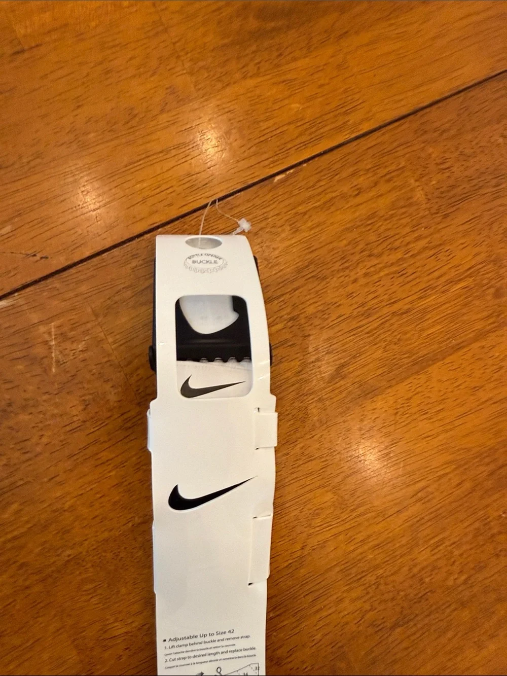 Nike Black & White Swoosh Pattern Reversible belt